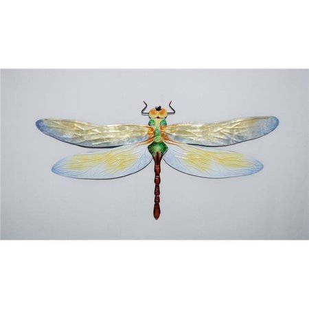 ECO STYLE HOME Eangee Home Design esh119 Dragonfly Wall Decor White & Green m4013